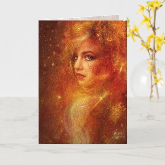 Hoge Priestess Brand Kaart (Gele Bloem)