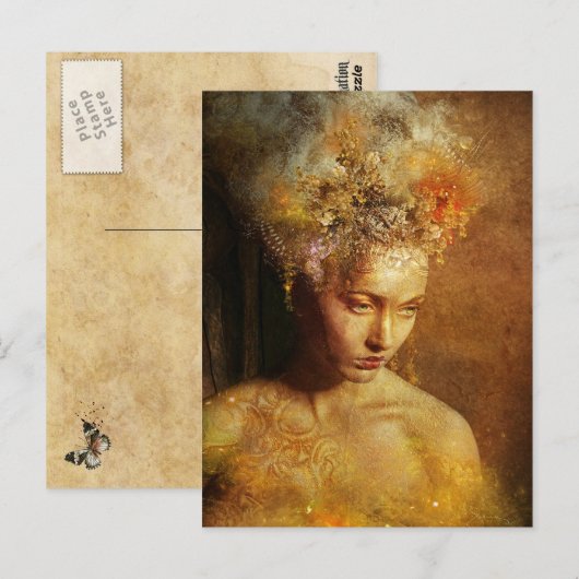 Hoge Priestess of Earth Briefkaart (Voorkant / Achterkant)