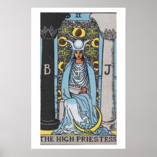 Hoge Priestess Tarot Kaart Poster