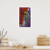 Hoge Priestess Tarot Kaart Psychedelic Poster (Keuken)