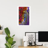 Hoge Priestess Tarot Kaart Psychedelic Poster (Thuiskantoor)
