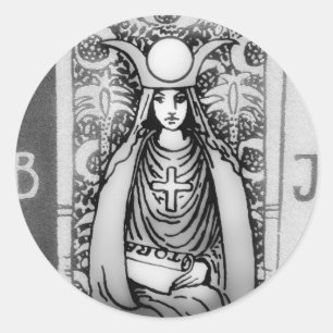 Hoge Priestess Tarot Ronde Sticker