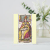 Hoge Priestess Vintage Tarot Briefkaart (Staand voorkant)