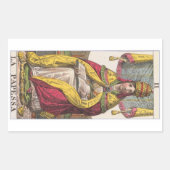 Hoge Priestess Vintage Tarot Rechthoekige Sticker (Voorkant)