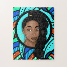 Hoge Puff Ponytail, Natuurlijke Schoonheid, Blauw