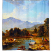 Hoge punt Shandaken Mountains Asher Brown Durand Douchegordijn (Voorkant)
