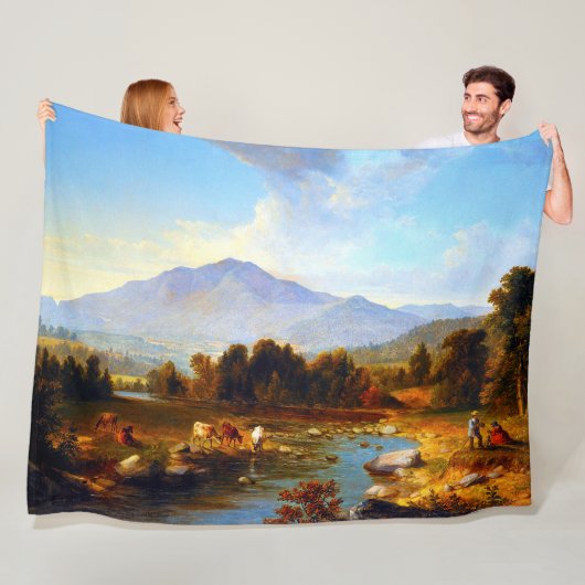 Hoge punt Shandaken Mountains Asher Brown Durand Fleece Deken (In situ)