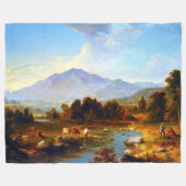 Hoge punt Shandaken Mountains Asher Brown Durand Fleece Deken (Voorkant (Horizontaal))