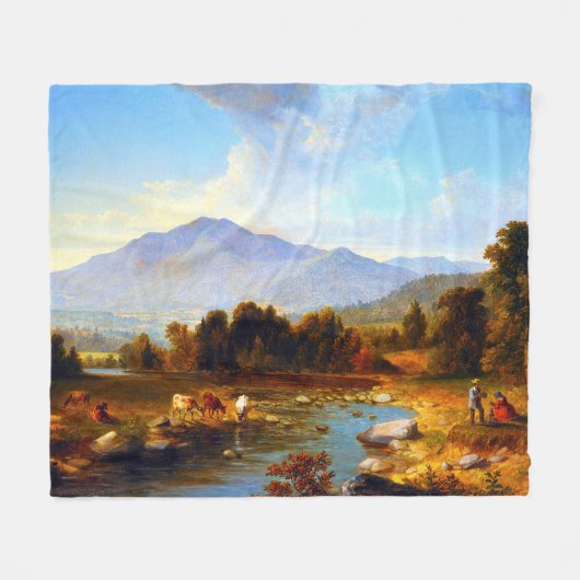 Hoge punt Shandaken Mountains Asher Brown Durand Fleece Deken (Voorkant (Horizontaal))