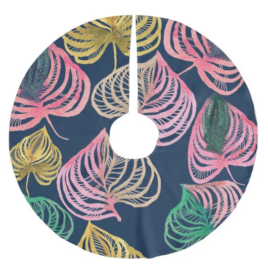 Hoge-Res Waterverf Bloemen: Gedetailleerde textuur Kerstboom Rok (Voorkant)