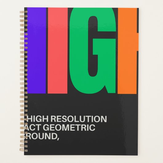 Hoge-resolutie Abstracte Kunst  Planner (Voorkant)