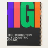 Hoge-resolutie Abstracte Kunst  Planner (Achterkant)