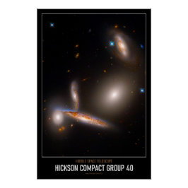 Hoge resolutie Astronomie Hickson Compact Group 40 Perfect Poster