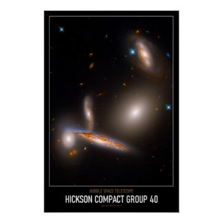 Hoge resolutie Astronomie Hickson Compact Group 40 Perfect Poster