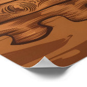 Hoge resolutie houtnerftextuur vector poster (Hoek)