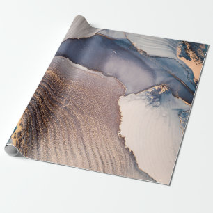 Hoge resolutie. Luxe abstracte vloeistofschilderin Cadeaupapier