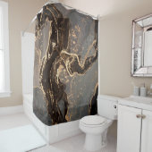Hoge resolutie. Luxe abstracte vloeistofschilderin Douchegordijn (In situ)