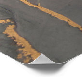 Hoge resolutie. Luxe abstracte vloeistofschilderin Poster (Hoek)