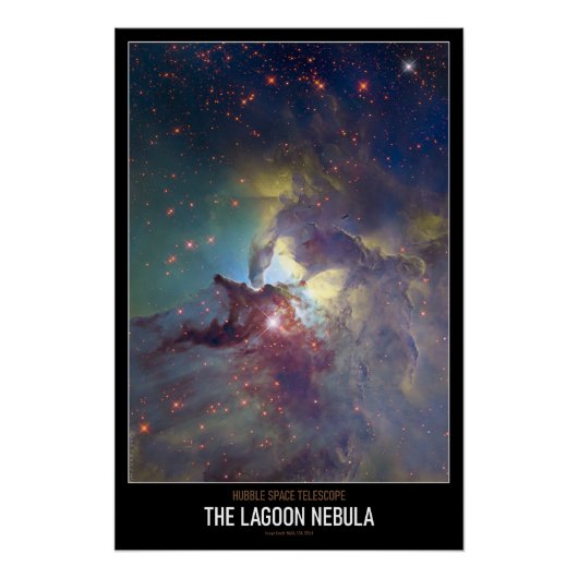 Hoge resolutie sterrenkunde De Lagune Nebula Perfect Poster (Voorkant)