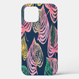 Hoge resolutie waterverf bloemmotief: Gedetailleer iPhone 12 Hoesje