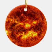 Hoge Resolutie Zon Zonnestelsel Kerstboom Keramisch Ornament (Voorkant)