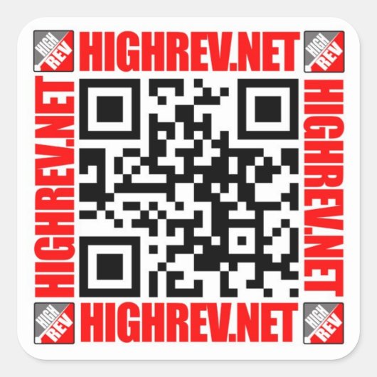 Hoge REV QR code Sticker (Voorkant)