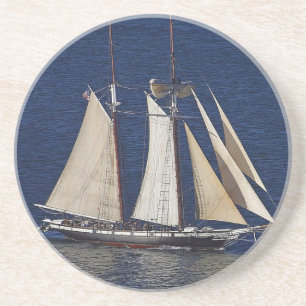 Hoge schip Sandstone coaster Zandsteen Onderzetter