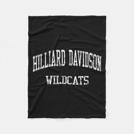 Hoge school Hilliard Davidson Hs Hilliard Oh Vinta Fleece Deken (Voorkant)