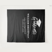 Hoge School Krijtbord Zwart Afstudeerfeest Backdro Wandkleed (Voorkant (horizontaal))