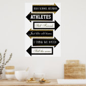 Hoge School Reünie Photobooth Pijl Props Kit Poster (Keuken)