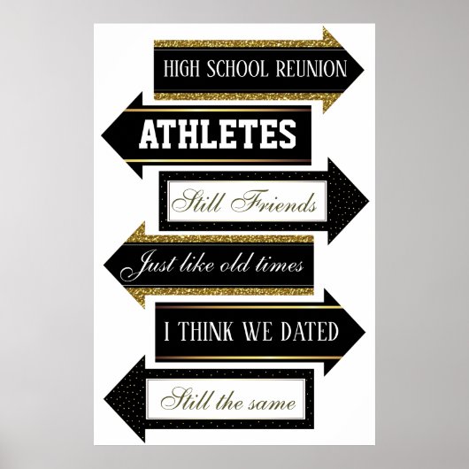 Hoge School Reünie Photobooth Pijl Propset Poster (Voorkant)