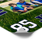 Hoge school voetbalteam sport foto collage poster (Hoek)