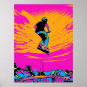 Hoge scooterrijder - stunt scooter poster (Voorkant)
