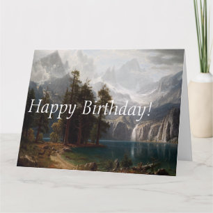 Hoge sierra Lake Deer Big Birthday Card Kaart