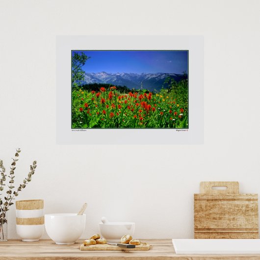 Hoge Sierra Nevada wilde bloemen Poster (Keuken)