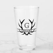 Hoge & Smalle Elegante Geweimonogram Glas (Voorkant)