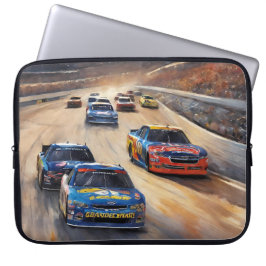 Hoge snelheid kleurrijke Twilight Racing Scene Laptop Sleeve