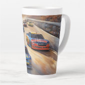 Hoge snelheid kleurrijke Twilight Racing Scene Latte Mok (Rechterhoek)