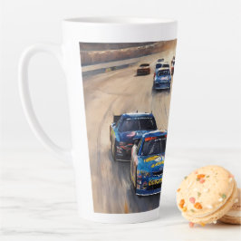 Hoge snelheid kleurrijke Twilight Racing Scene Latte Mok