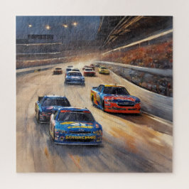 Hoge snelheid kleurrijke Twilight Racing Scene Legpuzzel