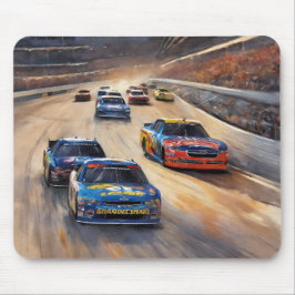 Hoge snelheid kleurrijke Twilight Racing Scene Muismat