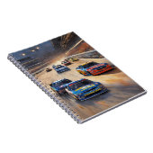 Hoge snelheid kleurrijke Twilight Racing Scene Notitieboek (Rechterzijde)