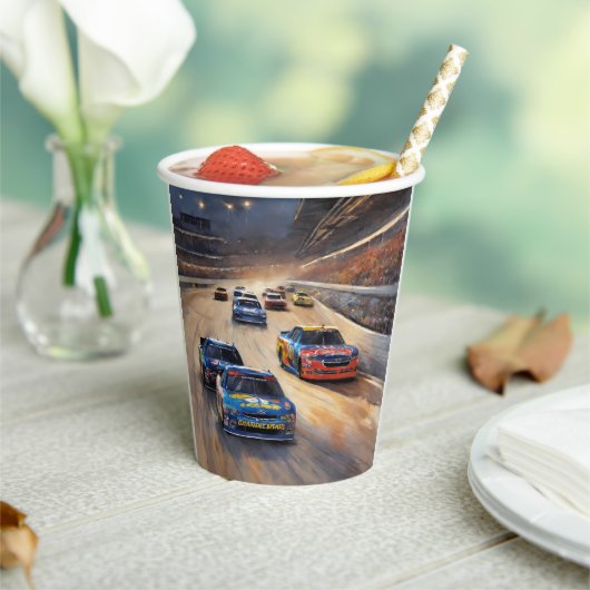 Hoge snelheid kleurrijke Twilight Racing Scene Papieren Bekers (Insitu)