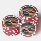 Hoge snelheid kleurrijke Twilight Racing Scene Poker Chips (Opstapeling)