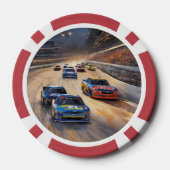 Hoge snelheid kleurrijke Twilight Racing Scene Poker Chips (Achterkant)