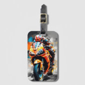 Hoge snelheid motorrijder vet, dynamisch bagagelabel (Voorkant (verticaal))