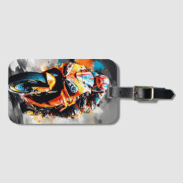 Hoge snelheid motorrijder vet, dynamisch bagagelabel