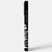 Hoge snelheid racen met geruite vlaggen in actie Case-Mate iPhone case (Achterkant / Links)