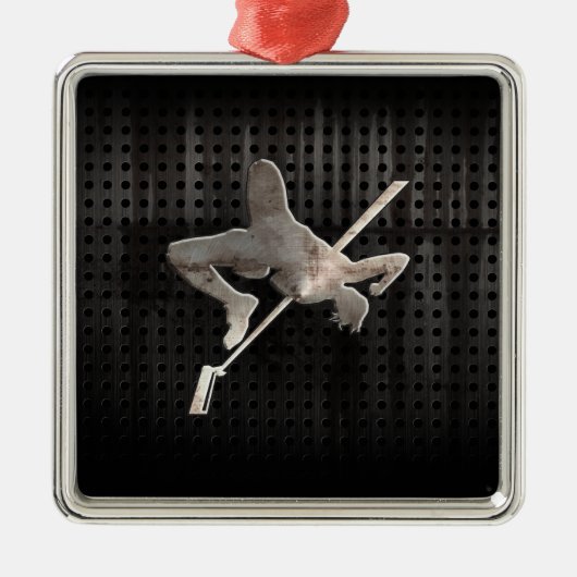 hoge sprint; Koel Metalen Ornament (Voorkant)