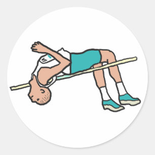 Hoge sprint ronde sticker